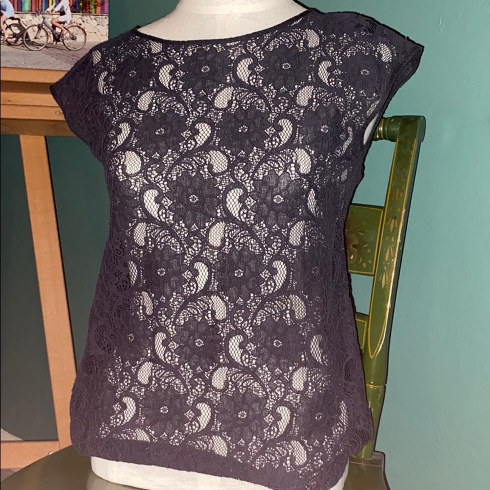 Eddie Bauer lace blouse NWOT